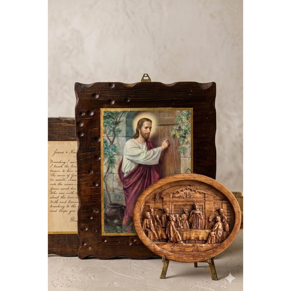 Vintage Religious Art Bundle | Picture of Jesus Devotional Set